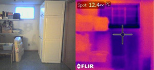 basement window leak cropped1 300x138 What is infrared home inspection and why you should insist to have it before you buy your home.